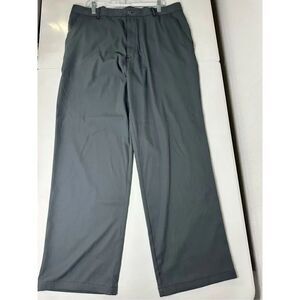 Snake Eyes Mens Pants 38x32 Gray Golf Flat Front Straight Leg Shirt Gripper